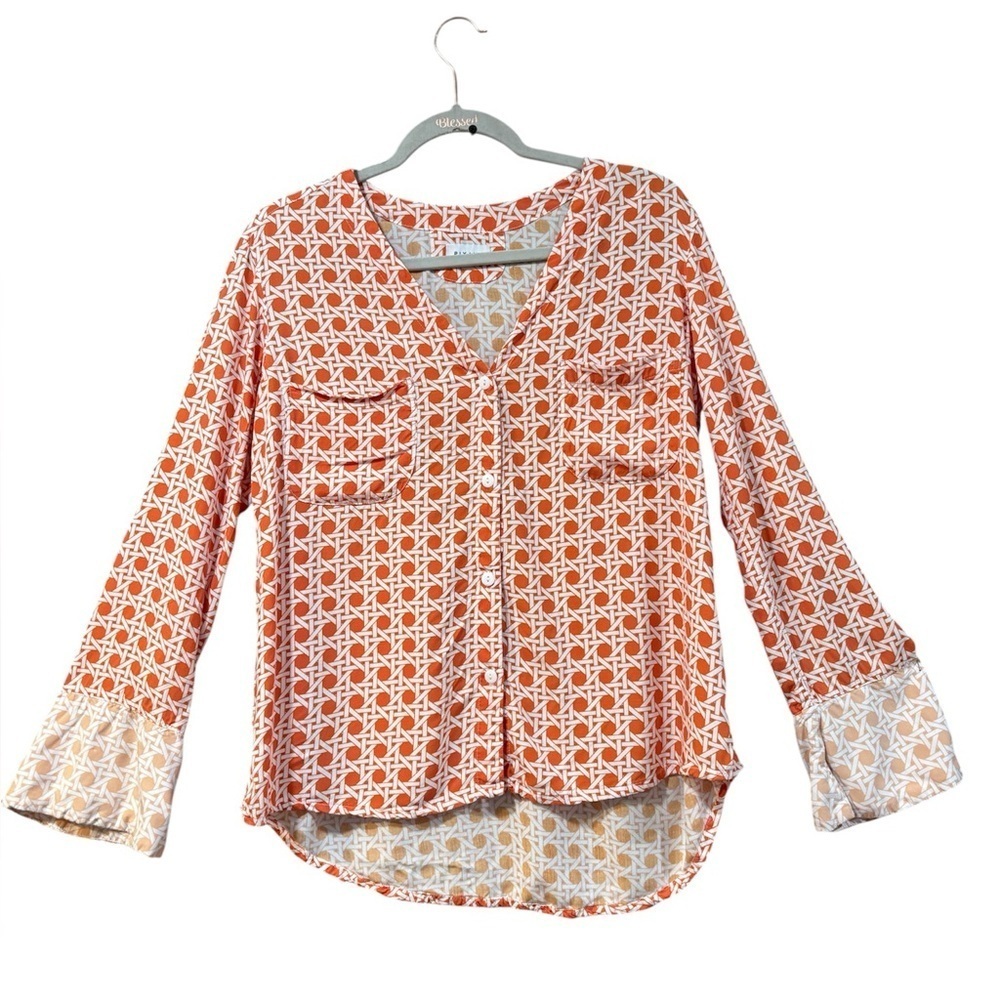 PIYAMA Orange and White pajama lounge set size XS - Picture 3 of 14